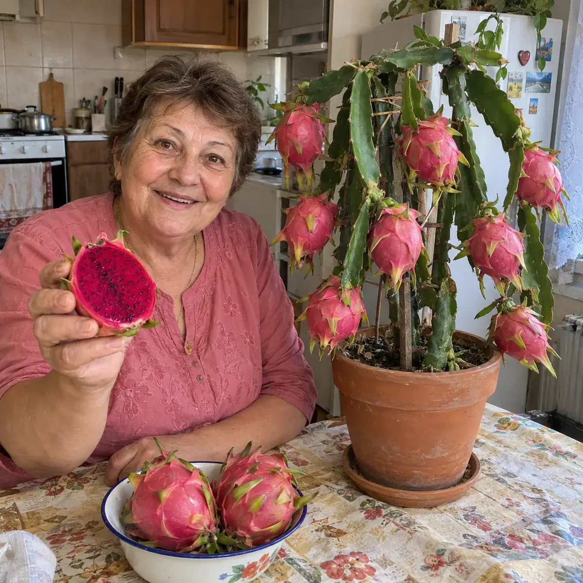 Пітахая Рожевий Дракон у розрізі